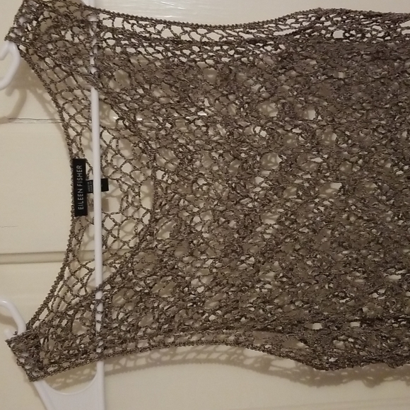 Eileen Fisher open knit top - Picture 2 of 8